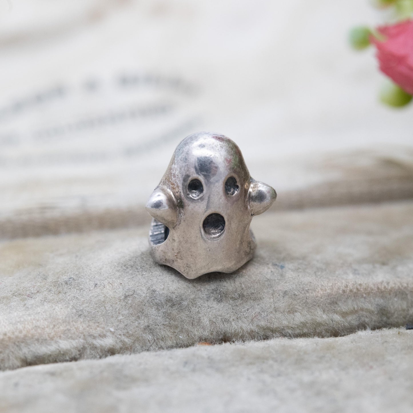 Chamilia Sterling Silver Ghost Charm Pendant - Halloween Gift for Charm Bracelet