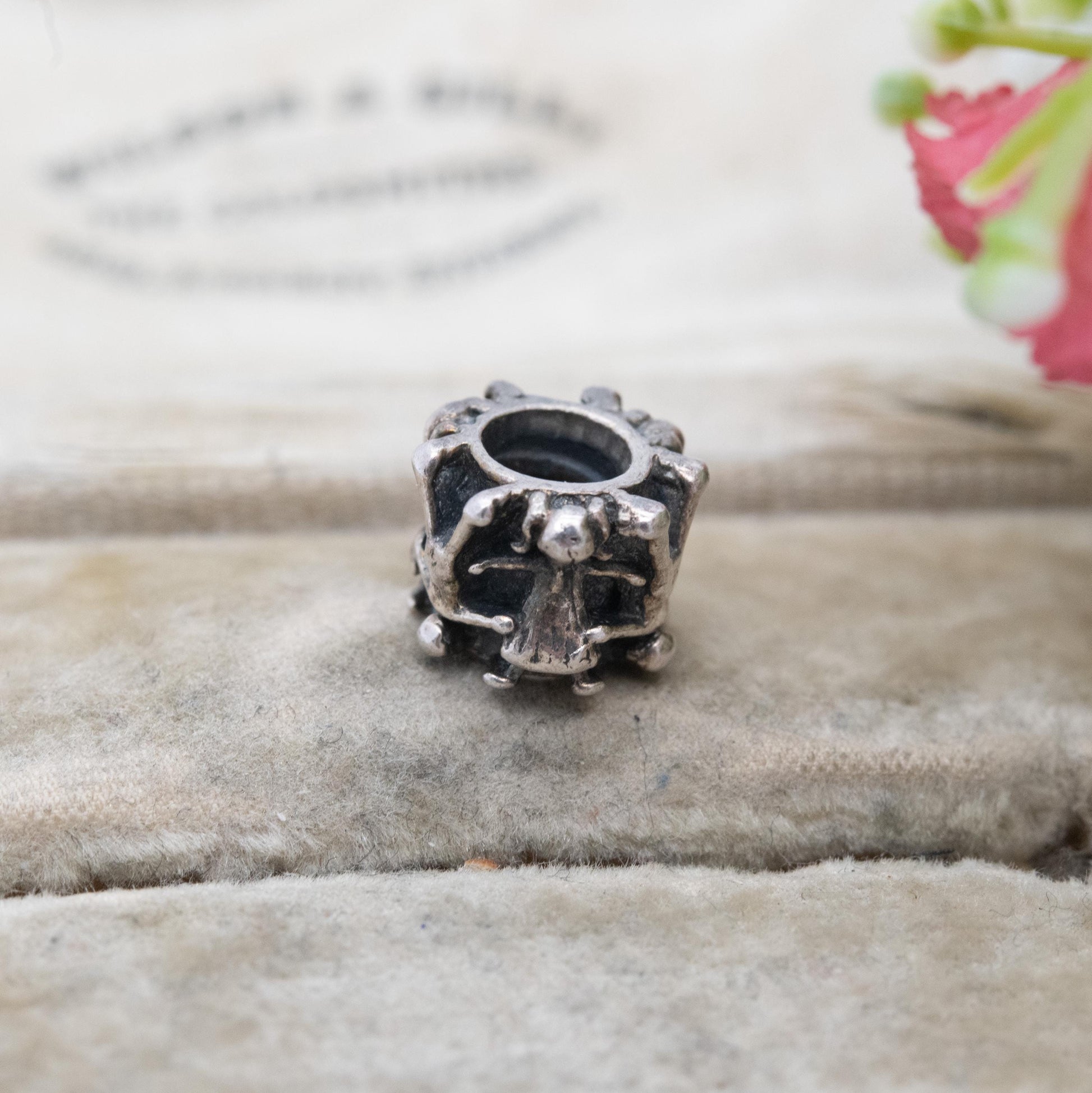 Sterling Silver Boy and Girl Bead Charm Pendant - Designer Gift for Charm Bracelet