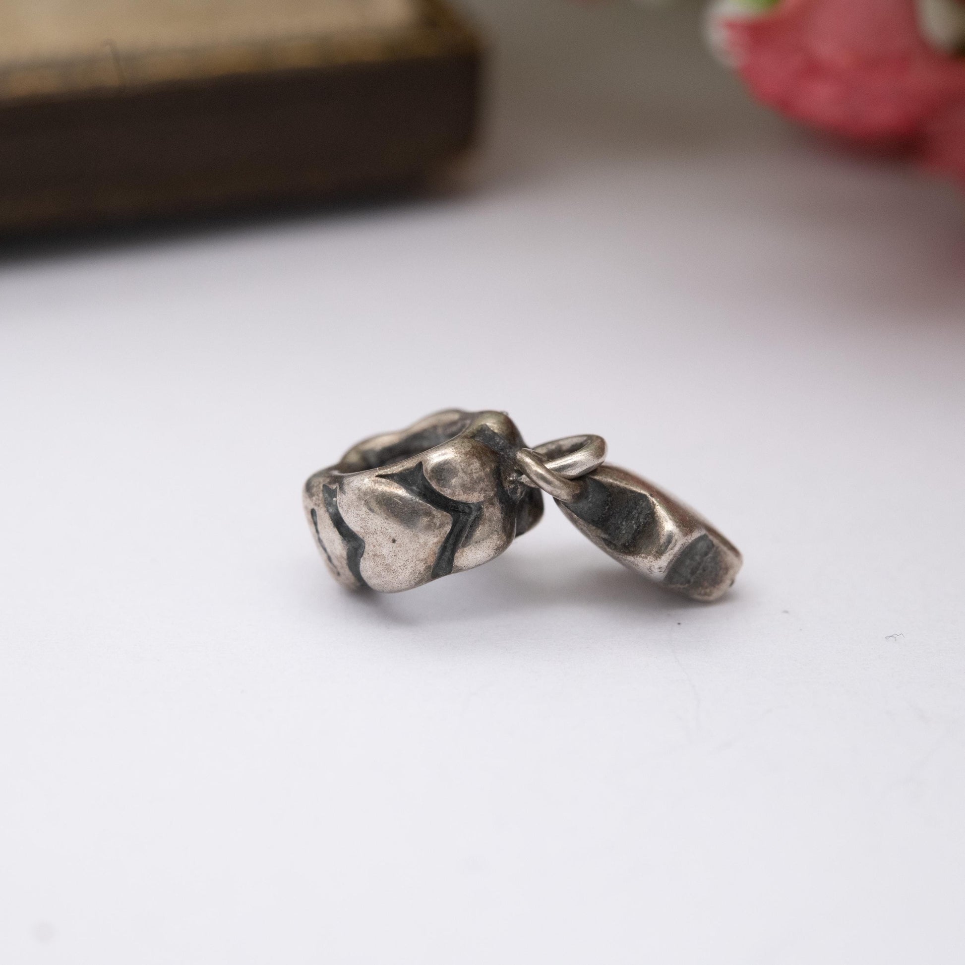 Pandora Sterling Silver Star and Heart Charm Pendant - Designer Gift for Charm Bracelet