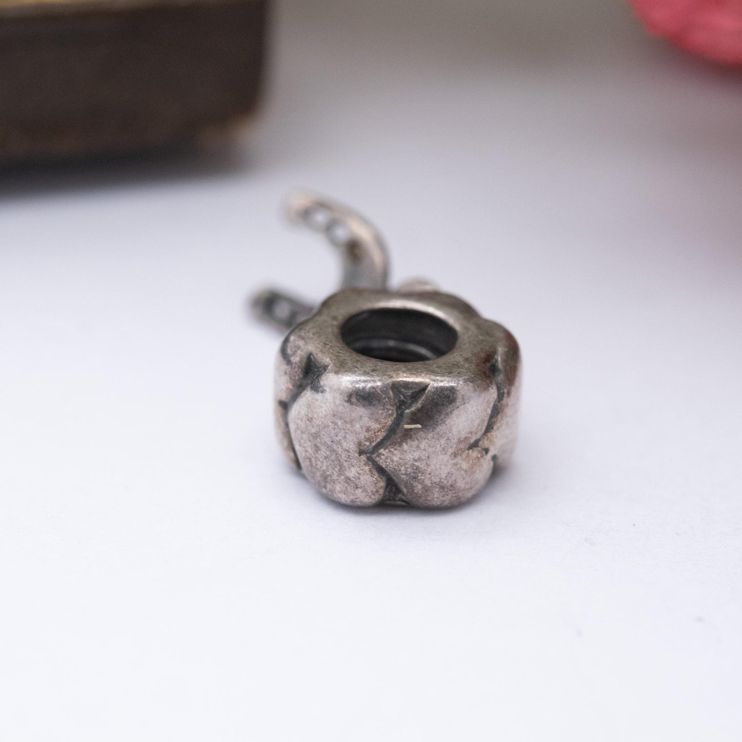 Sterling Silver Horse Shoe Love Heart Charm Pendant - Gift for Charm Bracelet