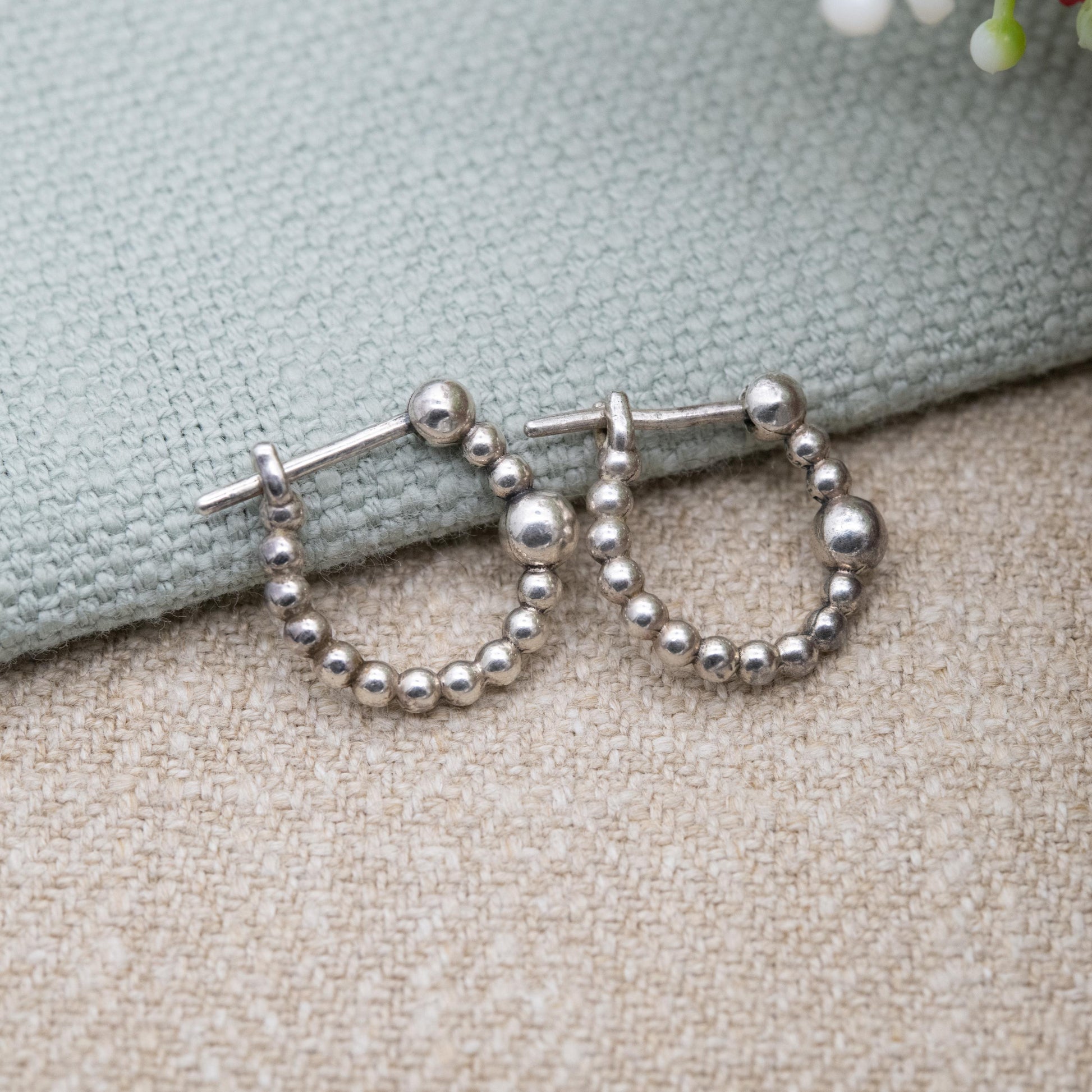 Pandora Sterling Silver Beaded Hoop Earrings - Everyday Designer Jewellery | Gift for Her