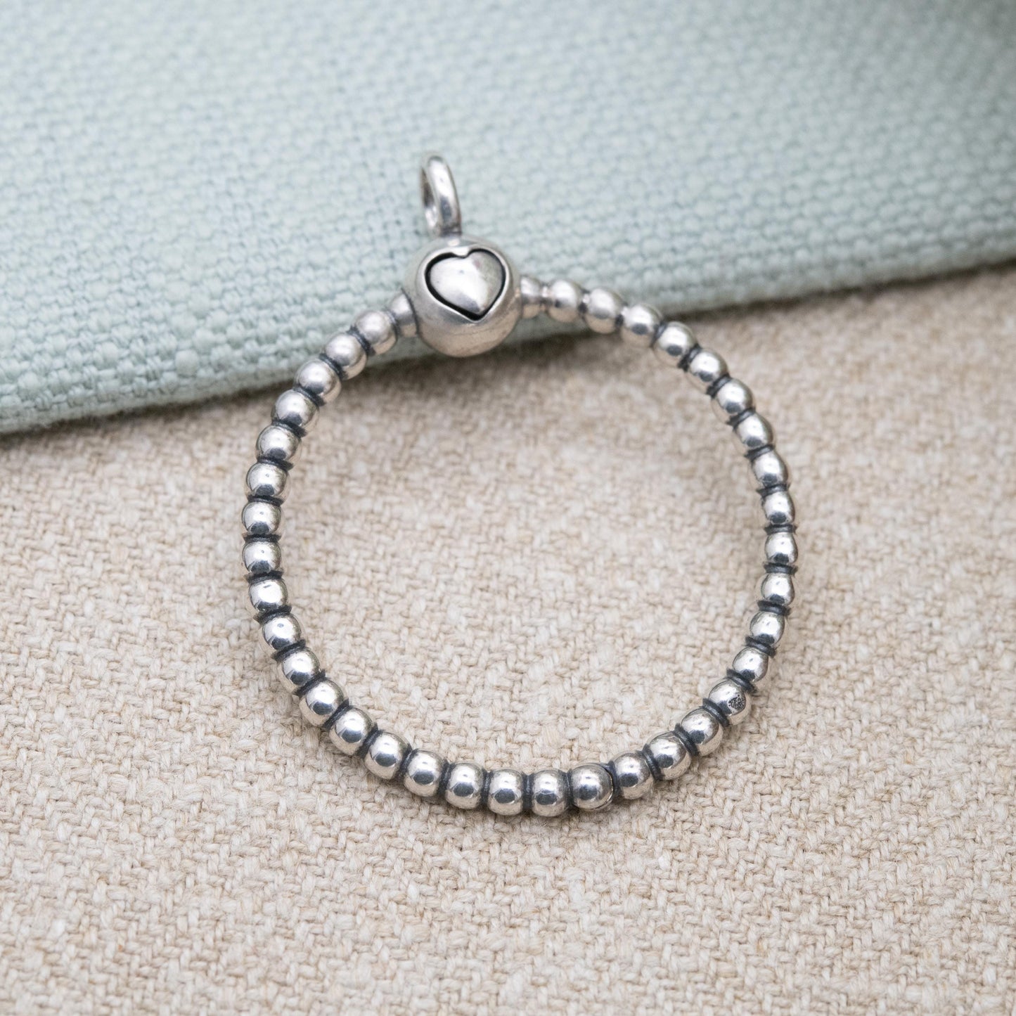 Pandora Sterling Silver Hoop Pendant Charm Carrier - Unisex Designer Gift for Necklace Chain