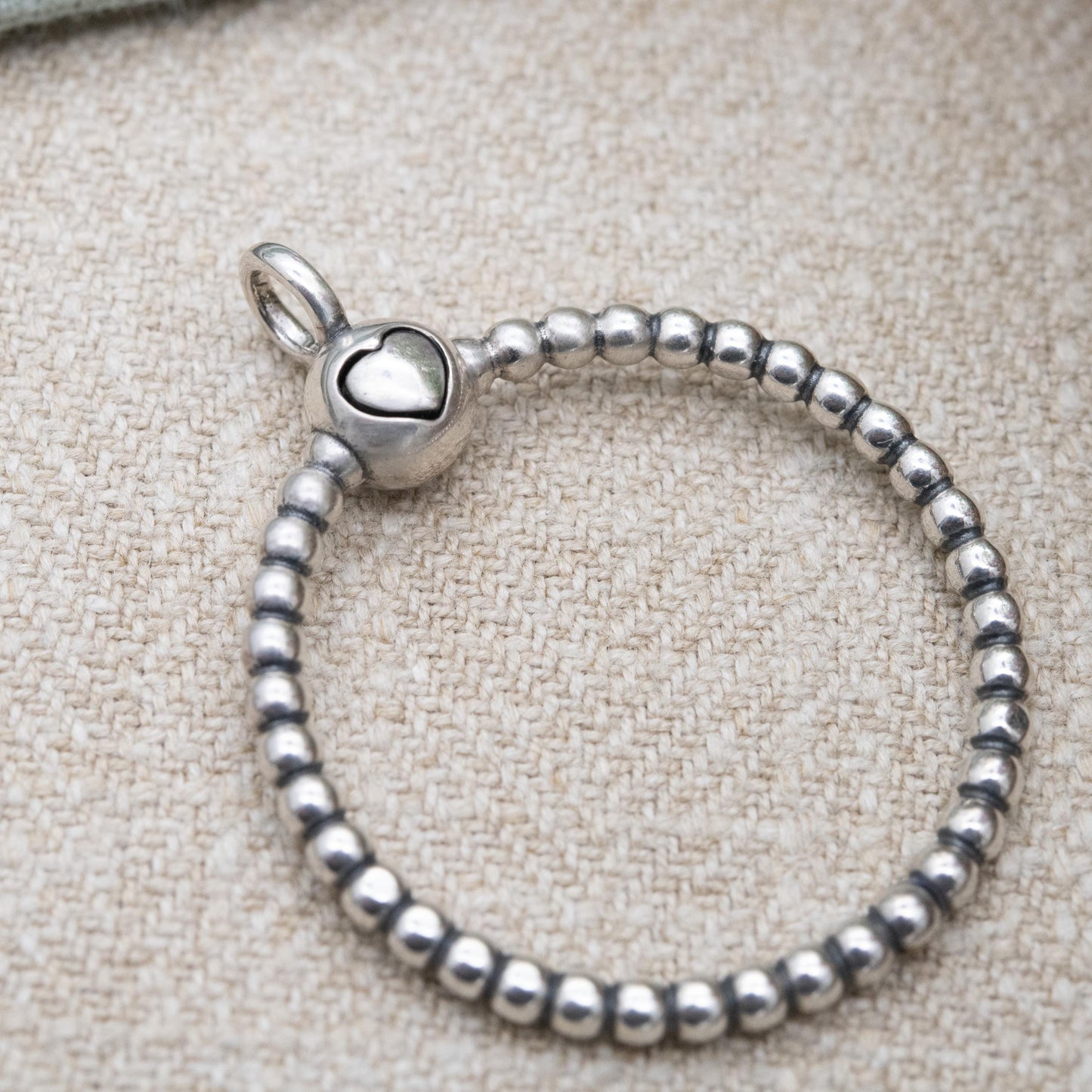 Pandora Sterling Silver Hoop Pendant Charm Carrier - Unisex Designer Gift for Necklace Chain