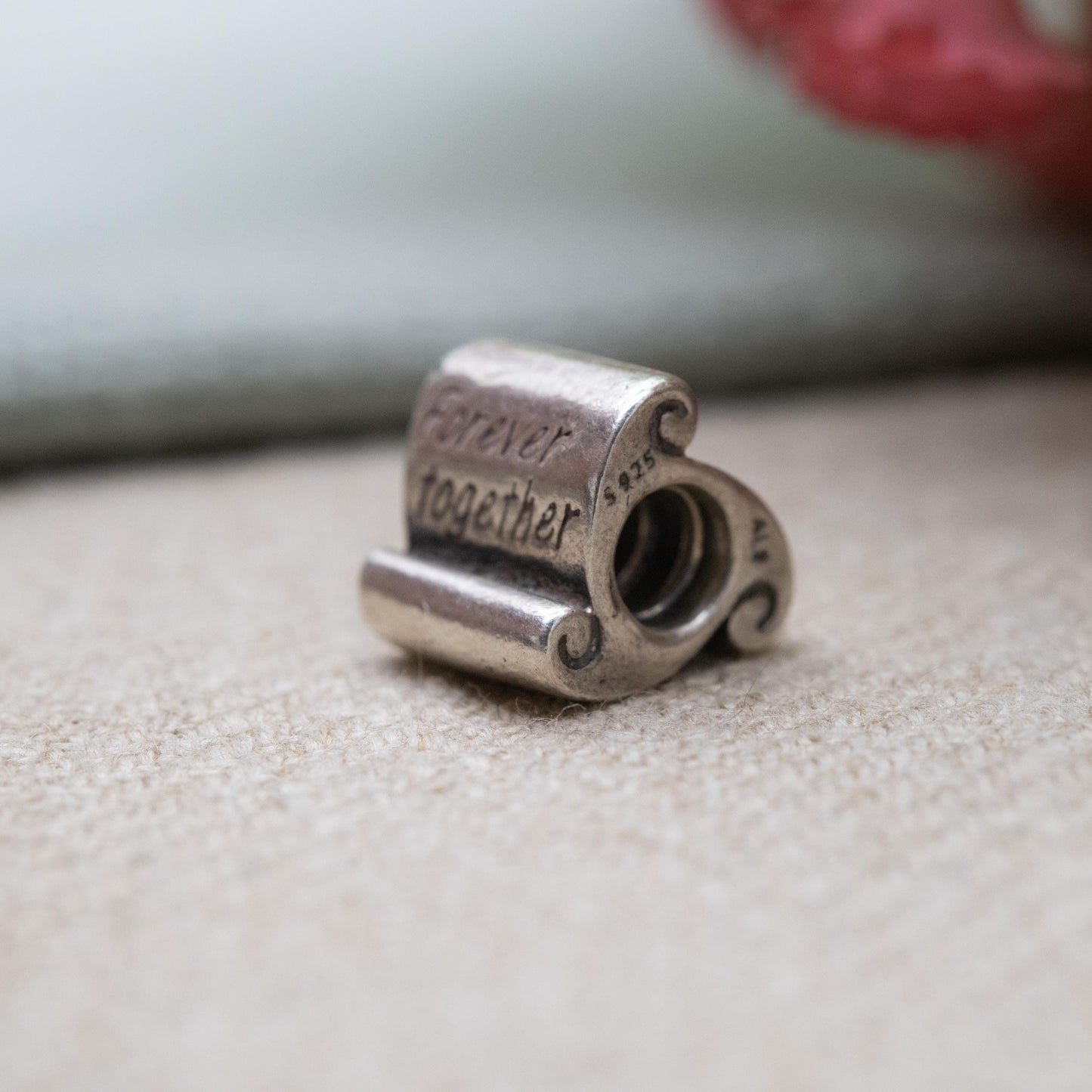 Pandora Sterling Silver Forever Together Wave Charm Pendant - Designer Gift for Charm Bracelet
