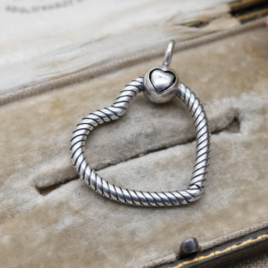 Pandora Sterling Silver Moments Love Heart Pendant - Designer Unisex Gift for Necklace Chain