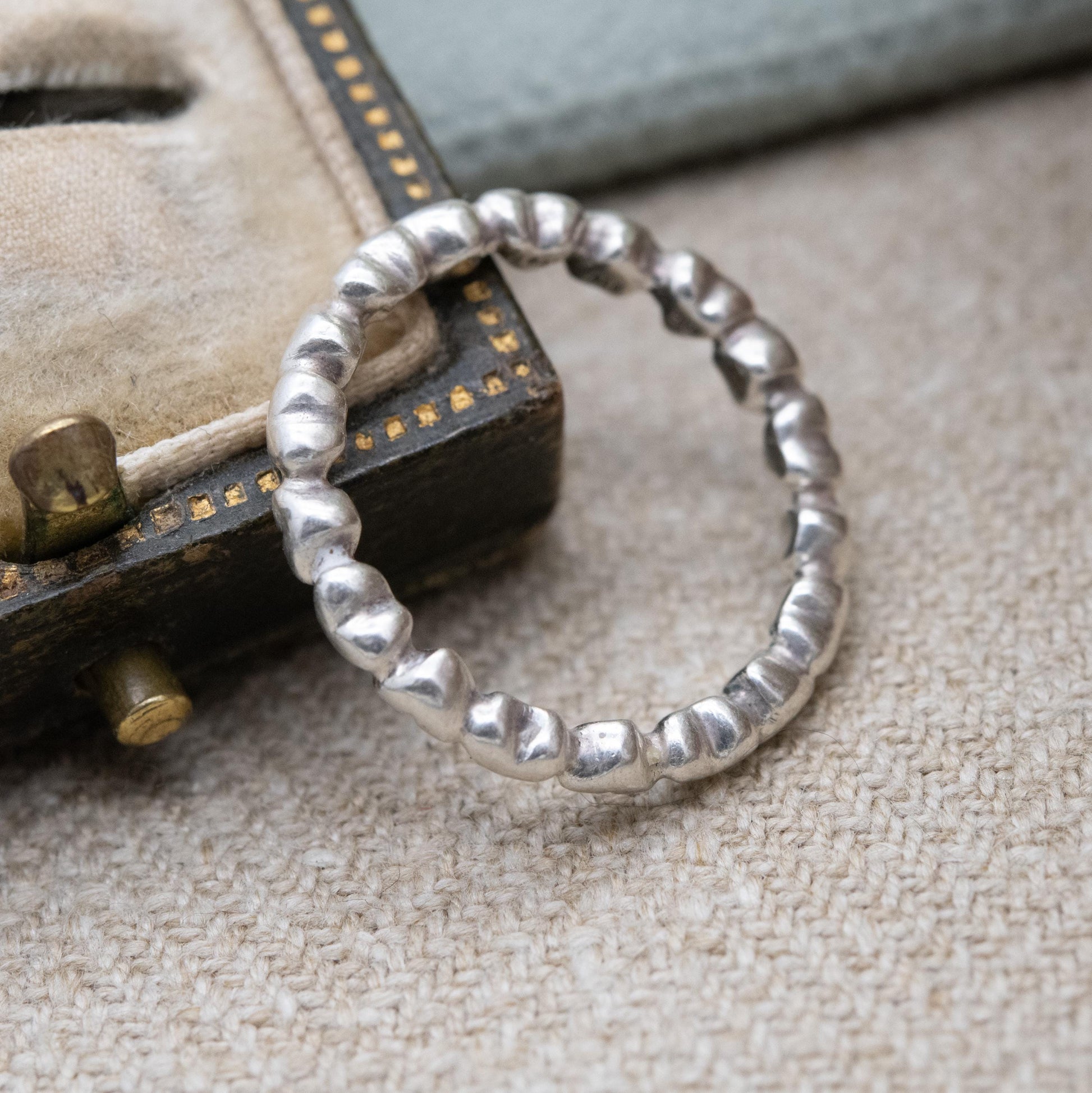 Pandora Sterling Silver Heart Band Ring - Minimal Stacking Ring | UK Size - J | US Size - 4 3/4