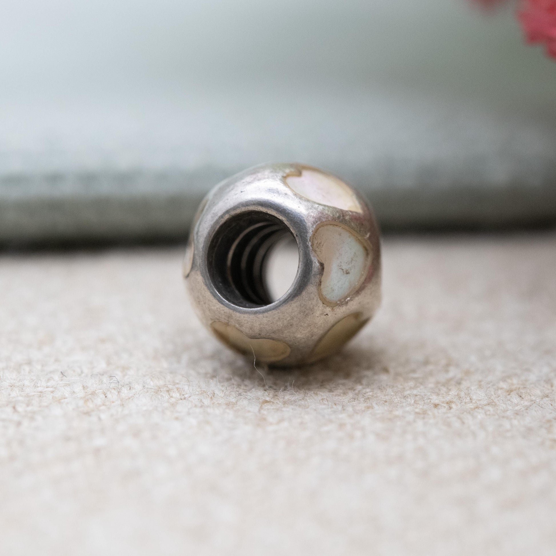 Pandora Sterling Silver Mother of Pearl Love Heart Charm Pendant - Designer Gift for Charm Bracelet
