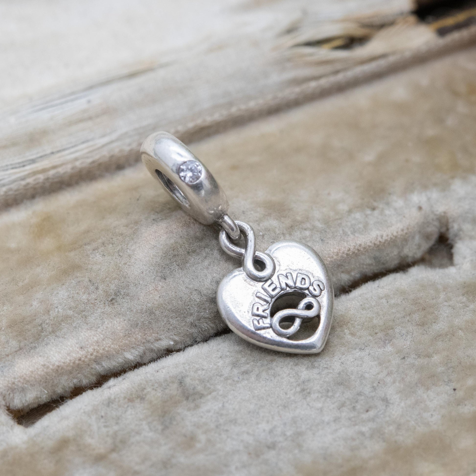 Pandora Sterling Silver Friends Forever Infinity Heart Charm Pendant - Love Heart | Designer Gift for Charm Bracelet