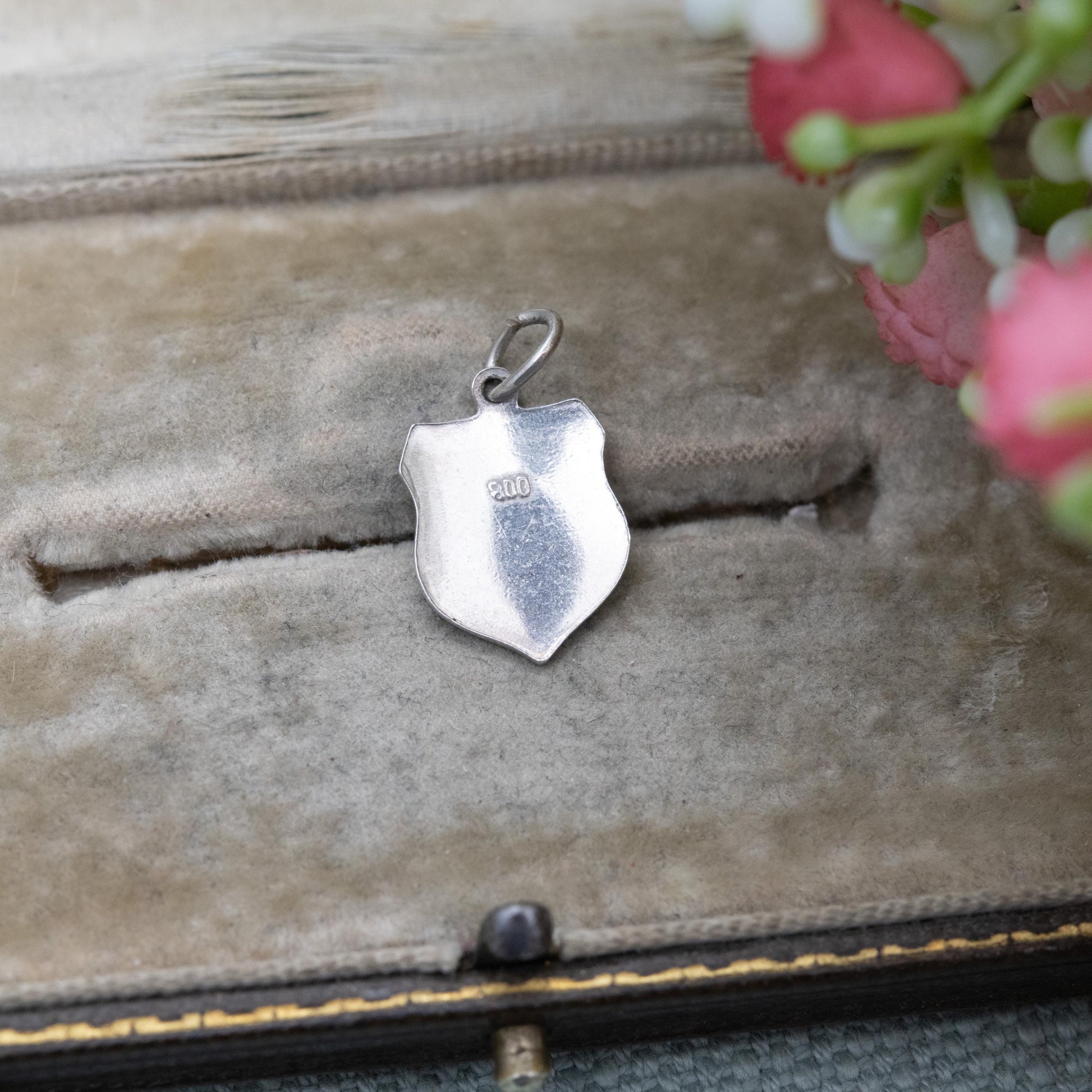 Vintage 800 Silver Enamel Tirol Charm Pendant - Austrian Alps Travel Souvenir Gift for Charm Bracelet