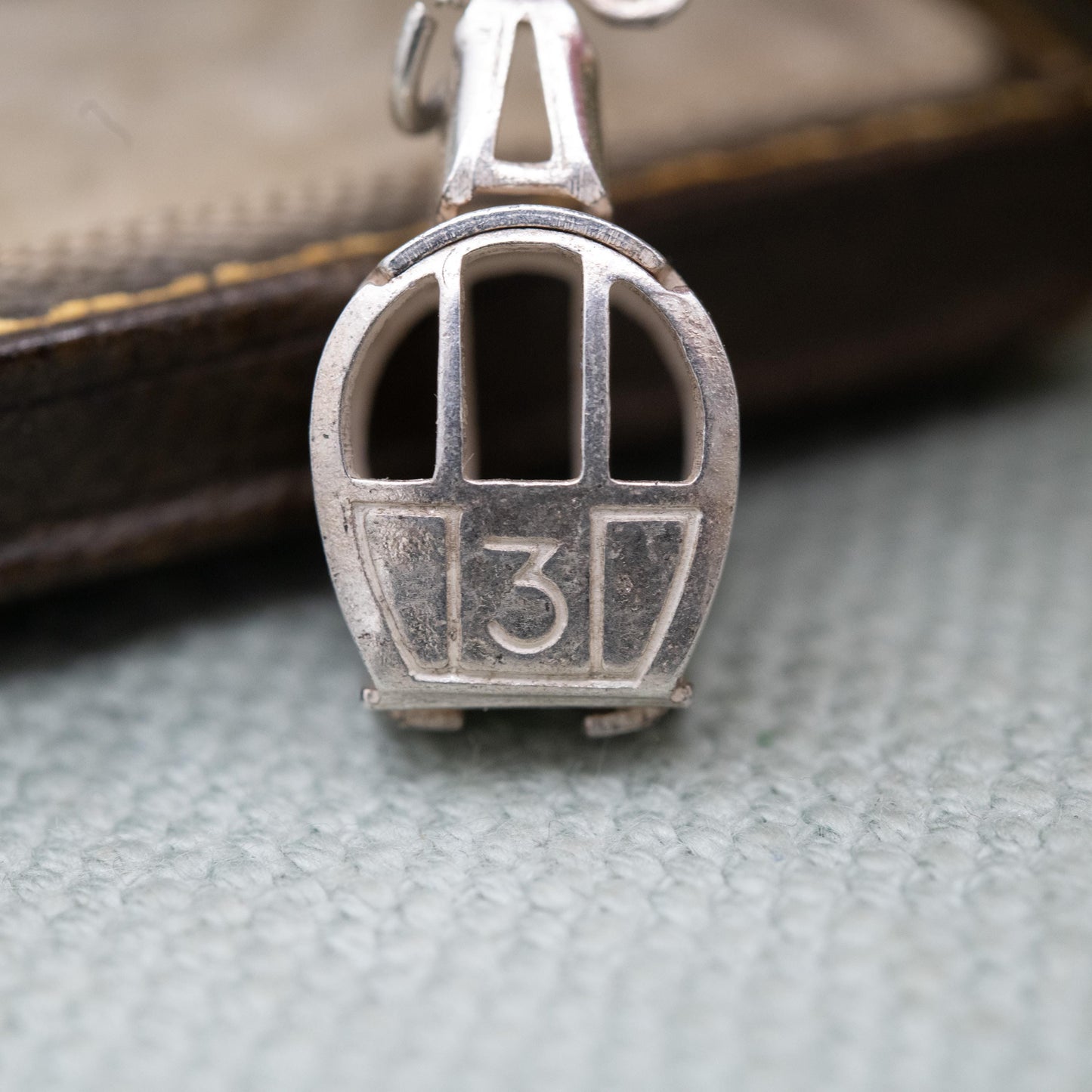 Vintage Silver Swiss Cable Car Charm Pendant - Ski Lift Gondola | Snow Sport | Winter | Gift for Charm Bracelet