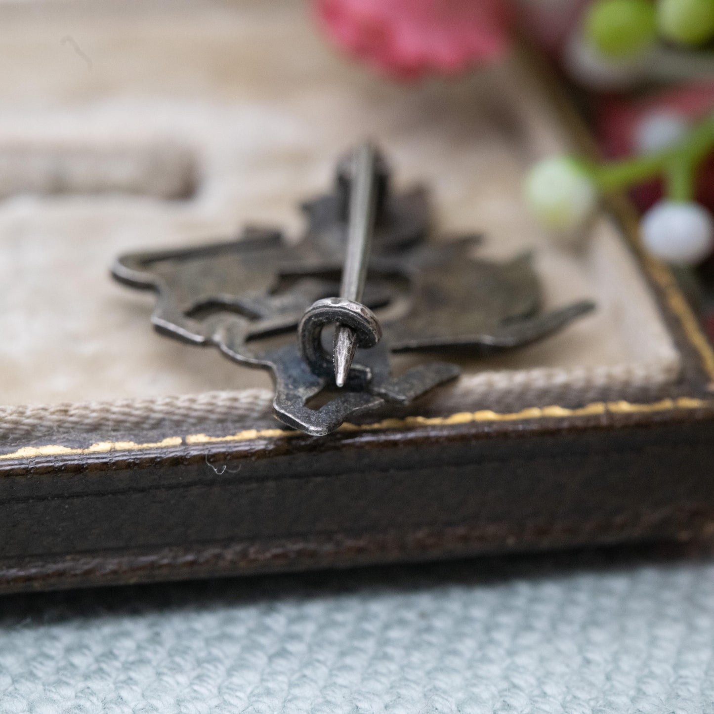 Antique Silver Normandy Lions Brooch - William the Conqueror Coat of Arms | Two Lions Passant