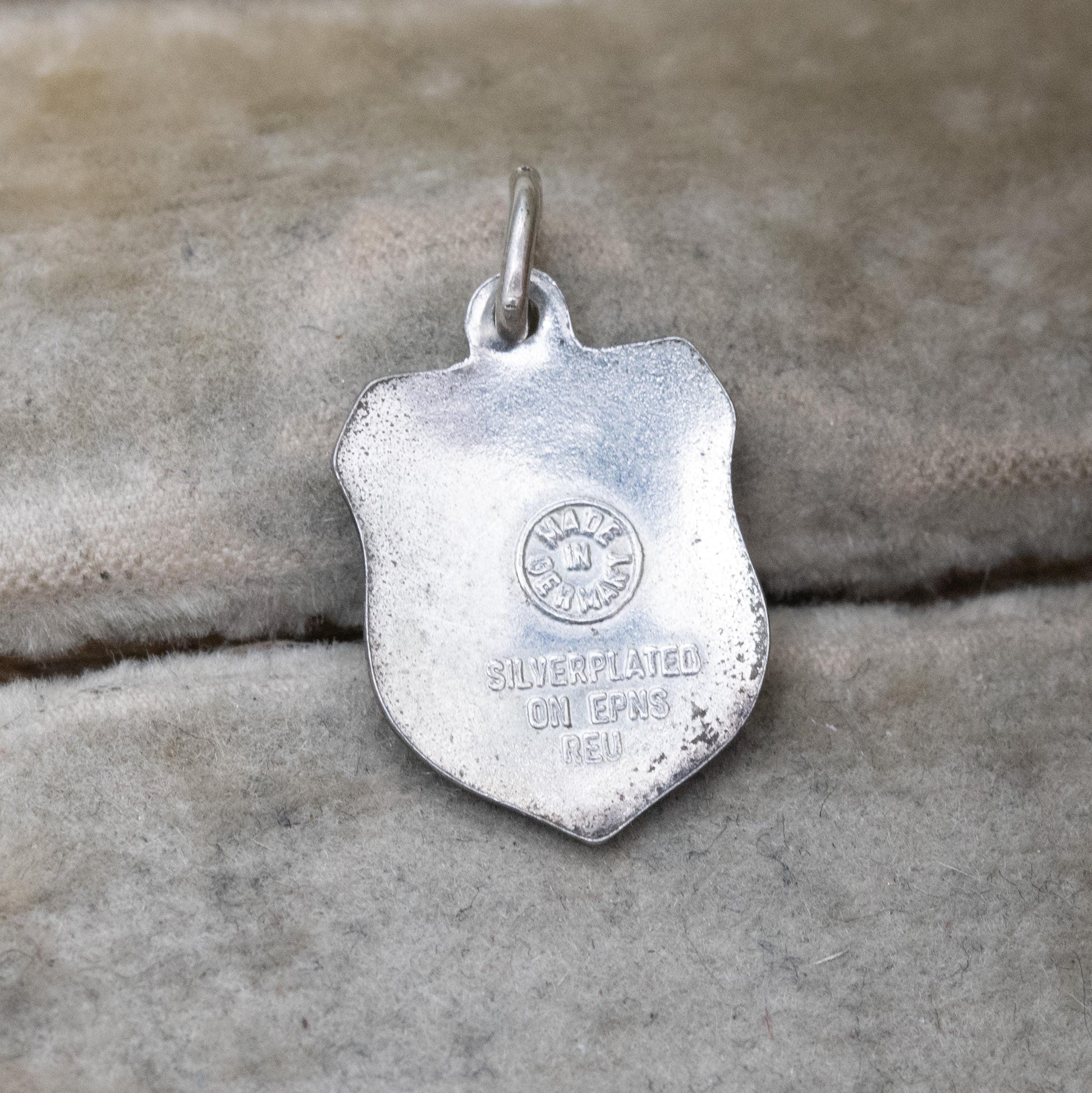 Vintage Silver Plated Enamel Stevens Family Crest Charm Pendant - Surname Heraldic Shield | Gift for Charm Bracelet