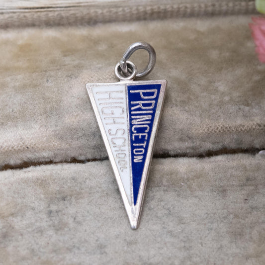 Vintage Danecraft Sterling Silver Princeton High School Charm Pendant - New Jersey Souvenir Gift for Charm Bracelet