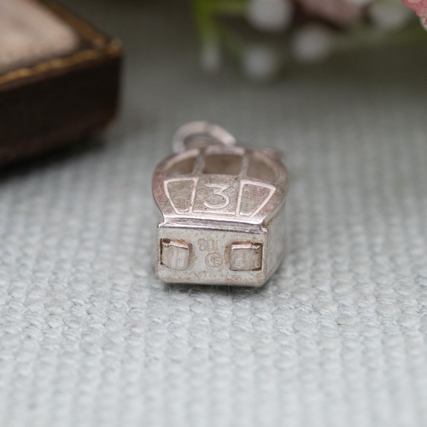 Vintage Silver Swiss Cable Car Charm Pendant - Ski Lift Gondola | Snow Sport | Winter | Gift for Charm Bracelet