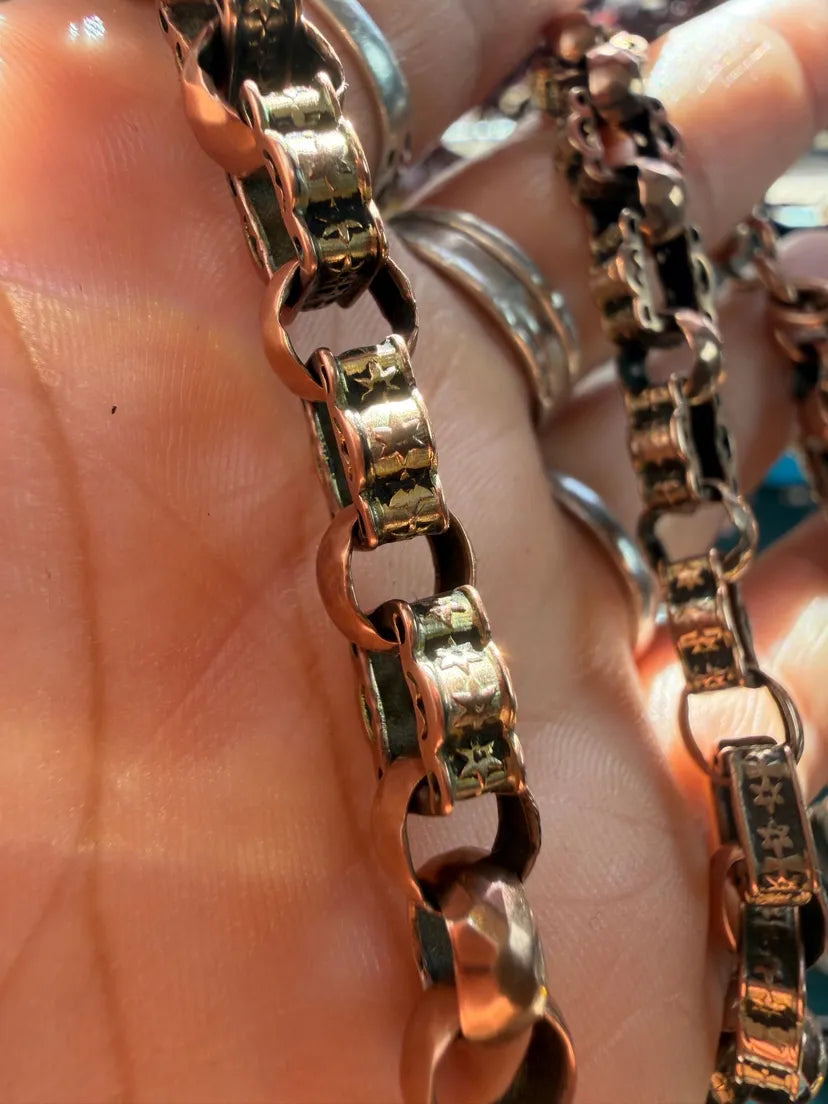 Antique 9ct & 15ct Gold Fancy Link Watch Chains